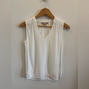 Banana Republic White Sleeveless Blouse